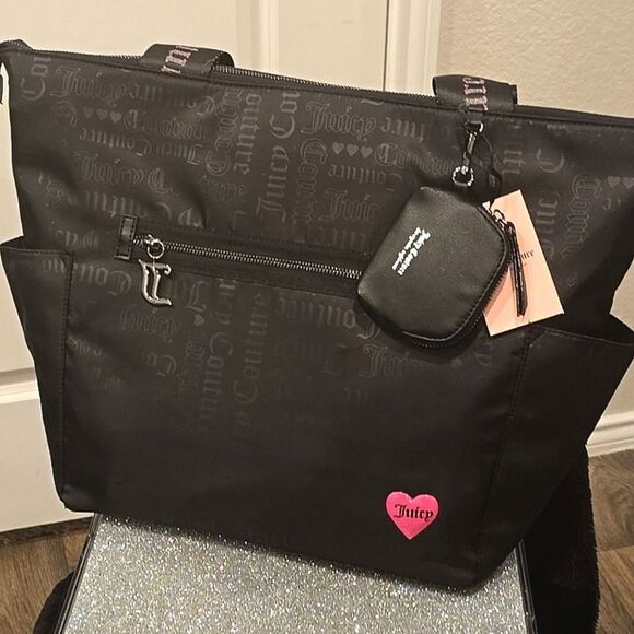 Juicy Couture Material Girl Tote Bag- Liquorice - Picture 3 of 10